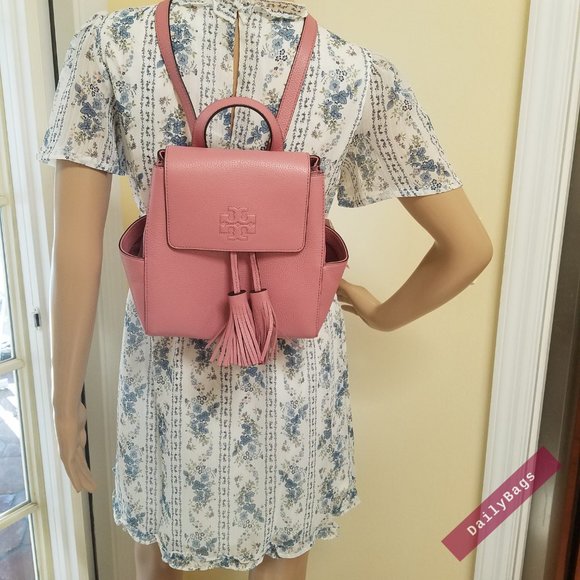 TORY BURCH THEA MINI BACKPACK MAGNOLIA PINK - Picture 5 of 14